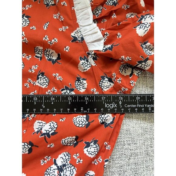 Batsheva Dress Ruffled Sz 8 Floral Poplin Mini Peasant Feminine Farmcore NEW - Picture 12 of 16